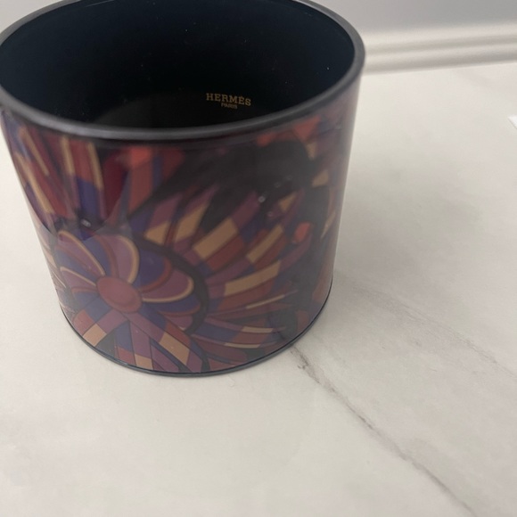 Hermes large cuff bracelet black enamel - Picture 10 of 15